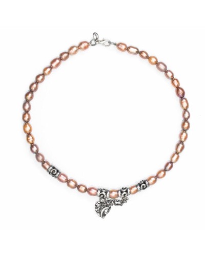 Folli Follie Collier Femme 2N7B052B, Argent 925, Longueur 40cm
