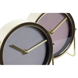 Table clock DKD Home Decor Golden Crystal Iron (2 pcs) (18 x 6.5 x 16 cm)