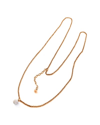 Folli Follie Collier Femme 3N0T007RCDF Rose Plaqué Or Rose 25cm
