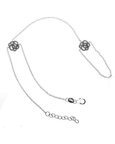 Folie Folies Bracelet Femme Argent, Cristaux - 10cm Bijou Élégant
