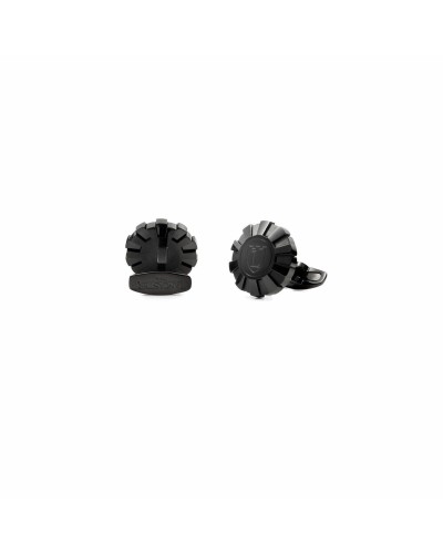 Boutons de manchette Lancaster GLA009BK Noirs - Élégants, Diamètre 2cm - Homme
