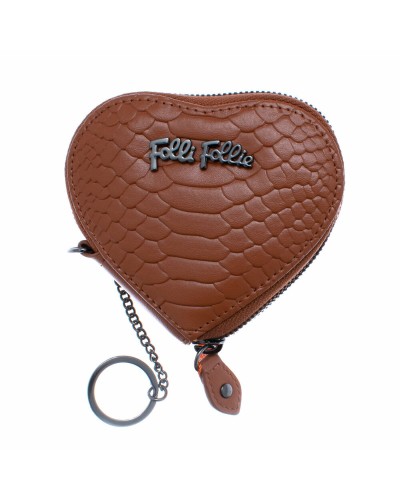 Folli Follie Portefeuille Femme Marron Cuir, 11cm - Élégant et Compact
