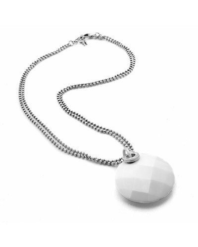 Folli Follie Collana Donna Argento 3N0F004W - Girocollo 35cm Elegante
