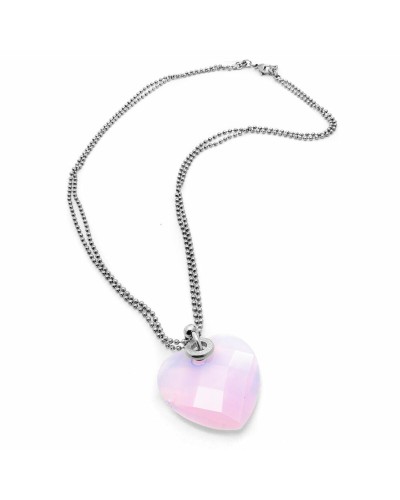 Folli Follie Collier Femme 3N0F005P Argent Plaqué Rose, 35 cm - Ras du Cou Élégant
