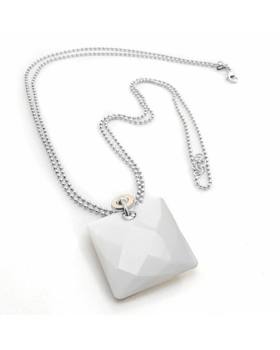 Folli Follie Collar Mujer Plata 3N0F006W - Elegante Joya 38cm
