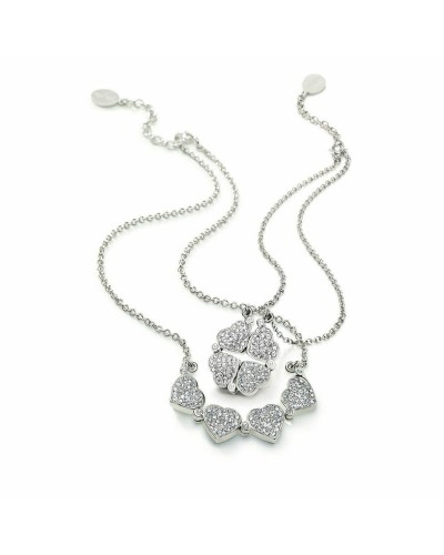Folli Follie Collier Femme Or Rose [3N0F013C] - Élégant Ras du Cou 40-45cm
