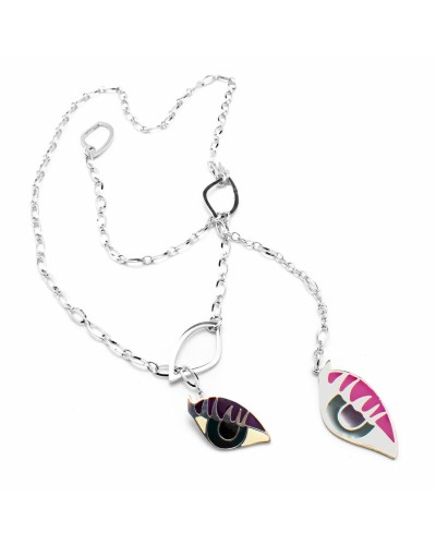 Folli Follie Collana Donna Rosa Oro Rosa - Elegante Girocollo 60cm
