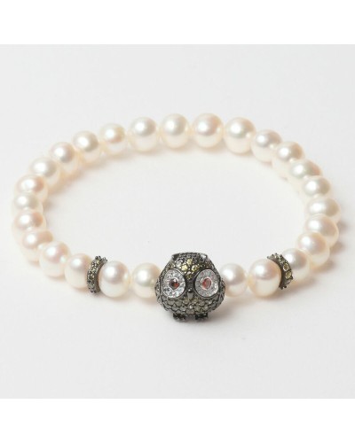 Lancaster Damen Armband JLA-BR-OWL-3-WH - Weiß 16mm - Elegant & Raffiniert
