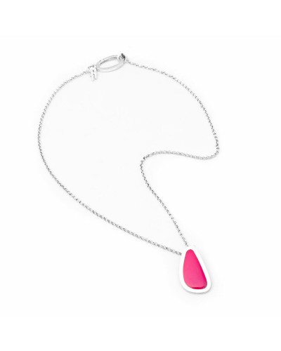 Folli Follie Collar Mujer Plata Chapado Oro Rosa 28cm - Elegante
