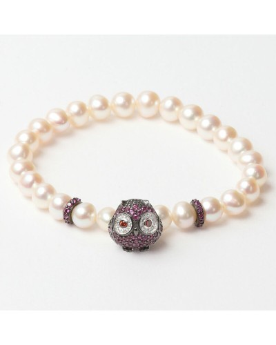 Naisten rannekorut Lancaster JLA-BR-OWL-5-WH 16 mm