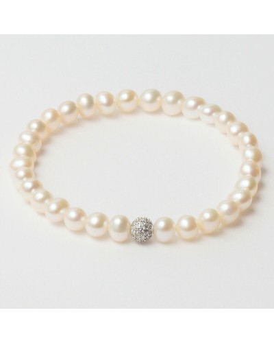 Lancaster Pulsera de Mujer Blanco 16mm - Elegante Acero Inoxidable - Regalo Perfecto
