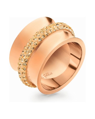 Folli Follie Bague Femme 3R13T005RS Argent Rose Taille 52 - Élégante
