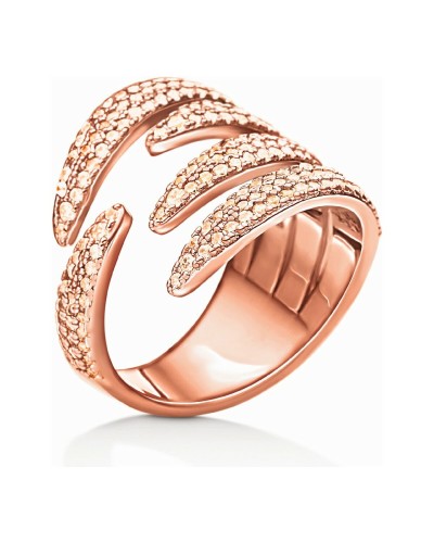 Folli Follie Bague Femme Argent Rosé 3R15S061RS Taille 54 - Élégante
