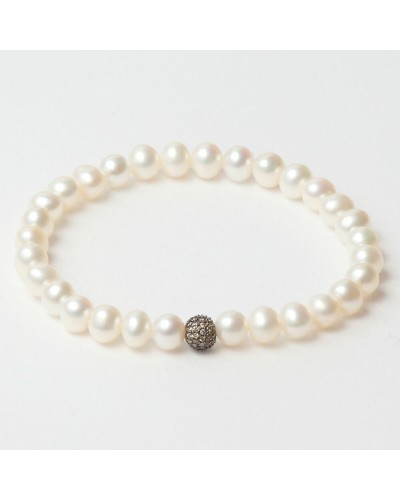 Lancaster Pulsera de Mujer JLA-BR-SB-4-WH - Blanco, 16mm - Joya Elegante
