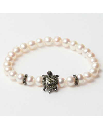 Lancaster Damen Armband Schildkröte Weiß 16mm - Elegant und Raffiniert
