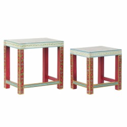 Table Console DKD Home Decor en Bois de Manguier et Acrylique Multicolore, 45x30x45 cm

