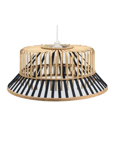 Taklampa DKD Home Decor Brun Svart Bambu 50 W 60 x 60 x 30 cm 60 x 60 x 25 cm