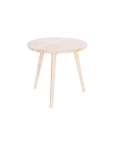 DKD Home Decor Beistelltisch aus Mangoholz Braun (50,5 x 50,5 x 47,5 cm)
