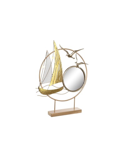 Decoratieve figuren DKD Home Decor Spiegel Gouden Metaal Mediterrane (53 x 9 x 67 cm)