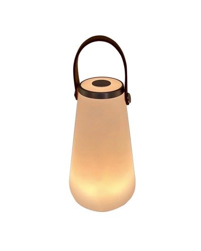 Klassische Tischleuchte DKD Home Decor in Weiß und Braun, H23 cm
