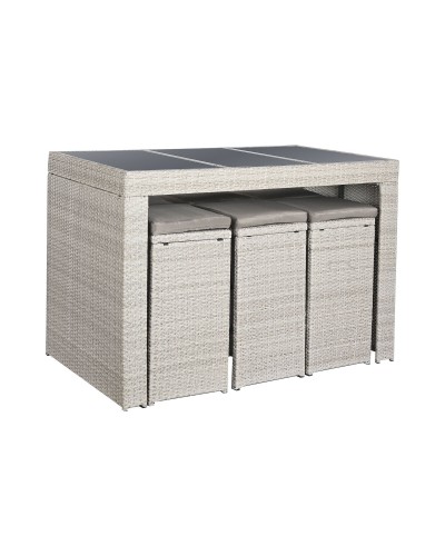 Mesa de comedor con 6 sillas DKD Home Decor - 143 x 80 x 100 cm, elegante y acogedora.
