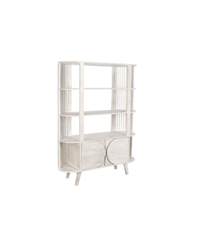 Scaffale DKD Home Decor Bianco in Legno di Mango 116 x 40 x 160 cm, Perfetto per Organizzare e Arredare