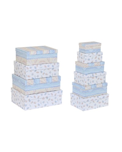 Set Scatole Impilabili DKD Home Decor per Bambini, Multicolore, 43,5 x 33,5 x 15,5 cm