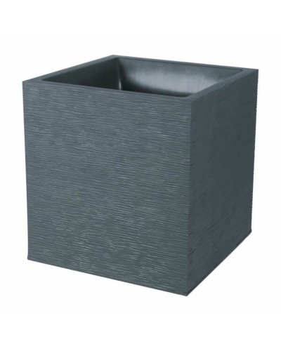 Pot carré gris foncé EDA (39 x 39 x 43 cm) pour Aménagement de Jardin
