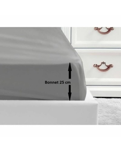 Verstelbaar onderlaken Lovely Home Lichtgrijs 140 x 190 cm