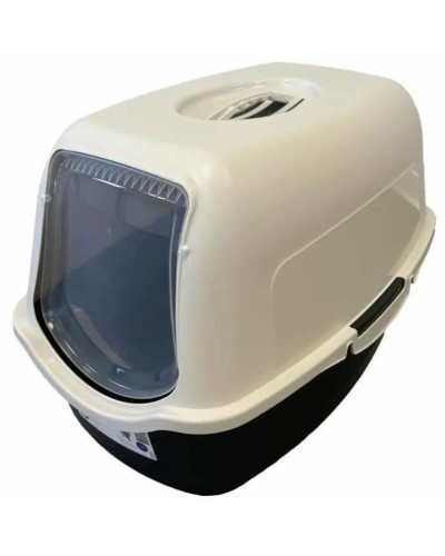 Litière PetDesign pour Chats en Blanc/Noir : Élégante et Hygiénique.
