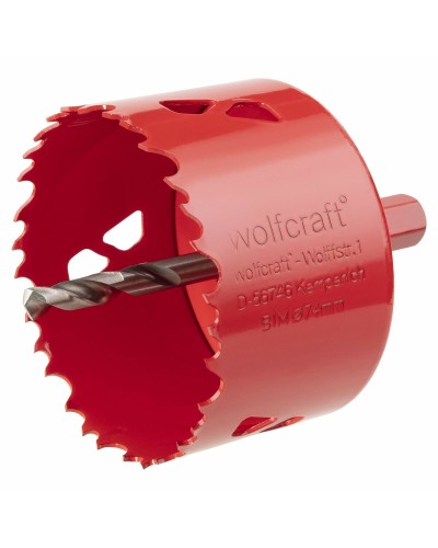 Wolfcraft Lochsäge Ø 74 mm für präzise Löcher in Holz und Metall
