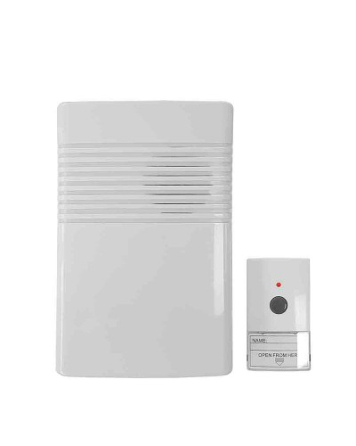 Campanello Wireless EDM: Pulsante, 80 dB, 14,8x9,7x4 cm, 12 V