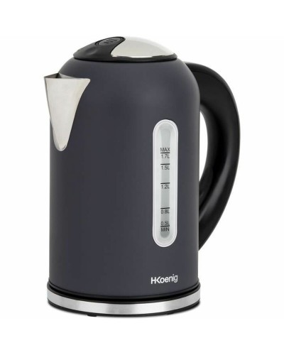 H.Koenig BOE52 Bollitore Elettrico 1.7L, 2200W, Acciaio Inox Nero
