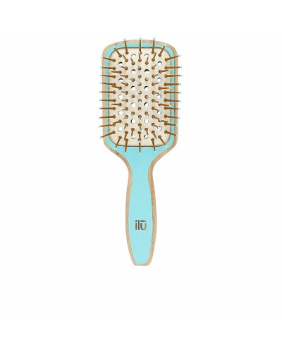 Ilū Spazzola Districante Bamboom Quadrata Azzurra - Capelli Facili da Pettinare
