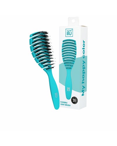 Ilū Entwirrbürste Flexible Vent - Azurblau, Leicht kämmbares Haar
