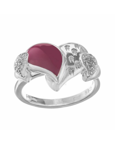Folli Follie Bague Femme Plaqué Or Rose Taille 12 - Bijou Élégant
