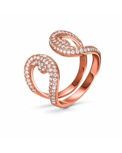 Folli Follie Anillo Mujer Plata 925 Rosa Talla 12 - Elegante & Refinado
