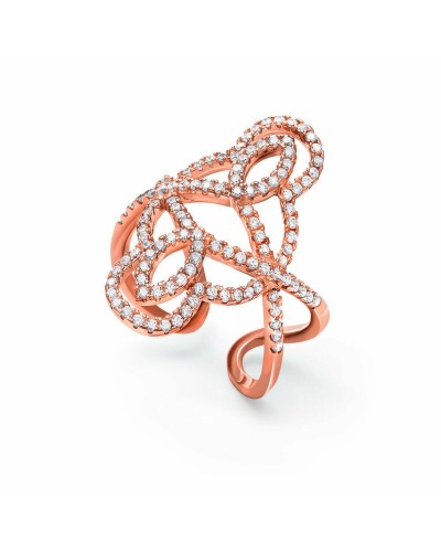 Folli Follie Anello Donna Placcato Oro Rosa Misura 52 - Elegante e Raffinato
