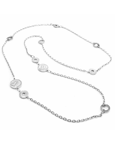 Folli Follie Women's Necklace 3N8F180C: Silver, Length 60cm - Elegant
