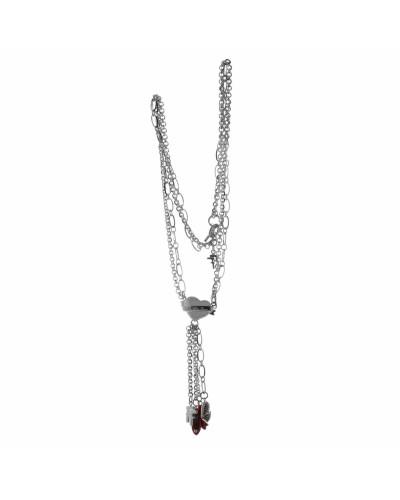 Collier Femme Folli Follie 3N9F174RR Rose Plaqué Or Rose 35cm - Élégant !
