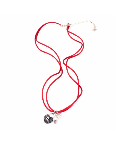 Folli Follie Collier Femme Or Rose - Ras du cou Élégant 30cm
