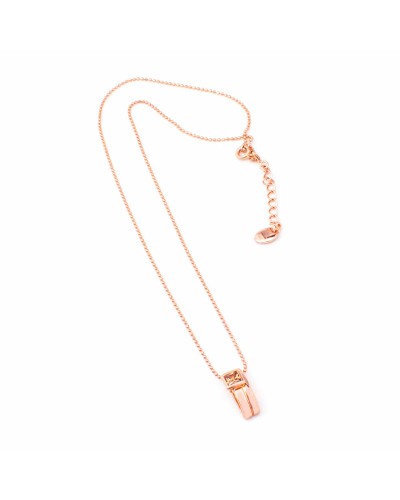 Folli Follie Women's Necklace 3N9S157RB, Rose Silver, 25cm - Elegant Jewelry
