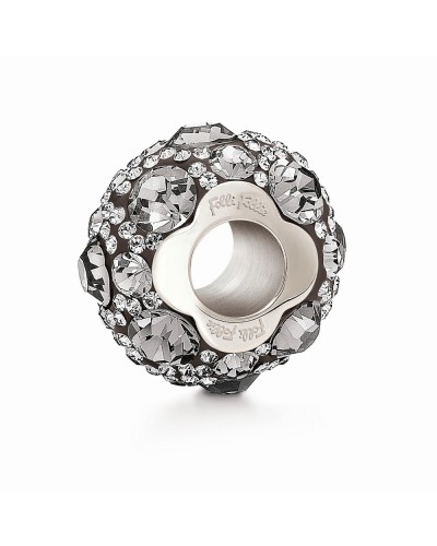 Folli Follie Perle Femme Grise 1cm - Pendentif Charm Élégant
