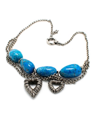 Folli Follie Women's Necklace Sterling Silver 925 Rose Gold Plated - Choker 25cm
