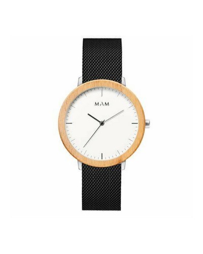 MAM Unisex Watch 687 Ø39mm - Natural Wood and Minimal Design
