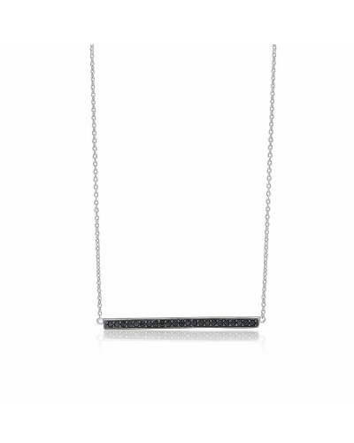 Sif Jakobs Collana Donna Argento 925 Placcato Oro Nero - Girocollo Elegante 25cm
