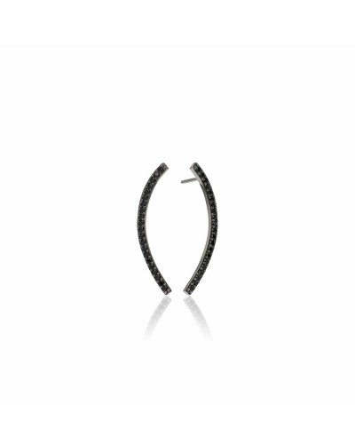 Sif Jakobs Pendientes de Mujer SJ-E1017-BK Plata 925 Negro 3,5cm
