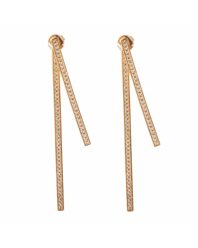 Sif Jakobs Orecchini Donna SJ-E1036-CZ-RG Oro Rosa 6cm - Eleganti
