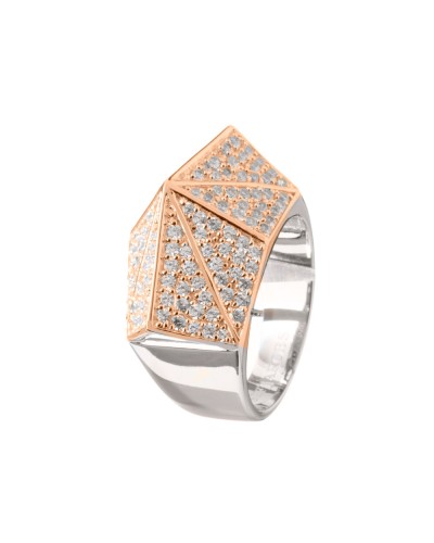 Sif Jakobs Damenring R11069-CZ-RG2-60 (20) Zirkonia Roségold vergoldet
