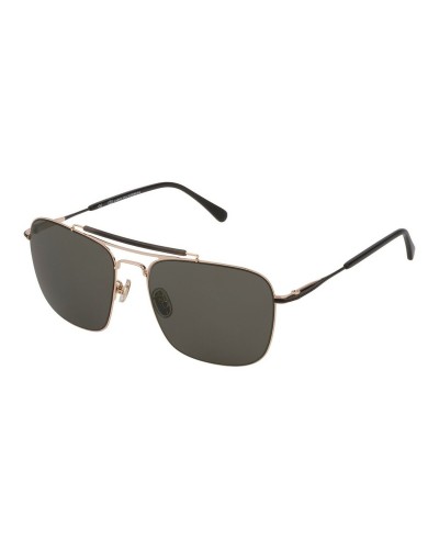 Carolina Herrera SHE159: Goldene Herren Sonnenbrille, 58mm Gläser

